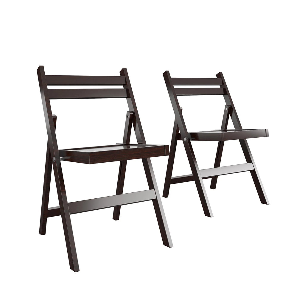 Dark Mahogany Folding Wood Chair, 2-Pack M745002