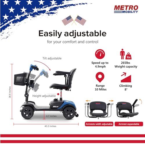 Compact 4 Wheel Electric Mobility Scooter (Purple) W664