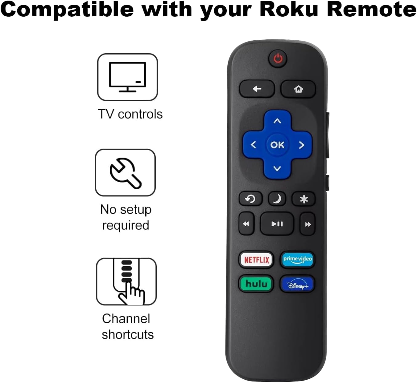 Replacement Remote Control for Roku TV V331468