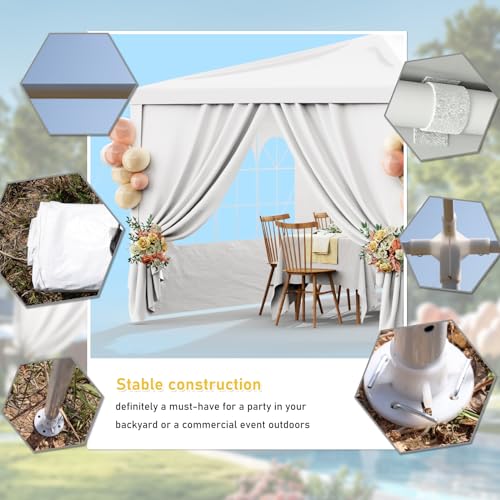 Black 10x30 Heavy Duty Party Tent with 8 Removable Sidewalls U45253