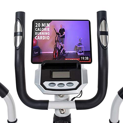 2-in-1 Magnetic Elliptical Upright Bike with Adjustable Seat U9028