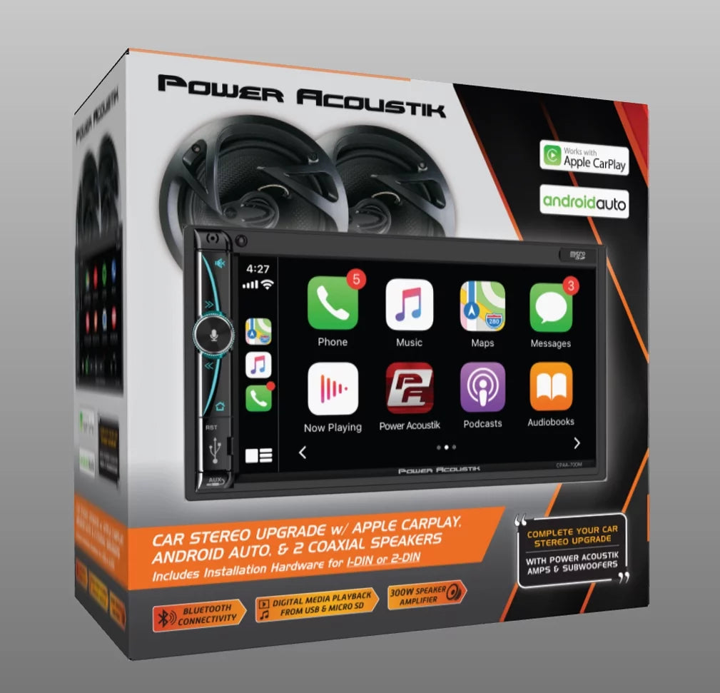 7" Mechless HD LCD Car Stereo Bundle with Bluetooth and 6.5" Speakers N449251
