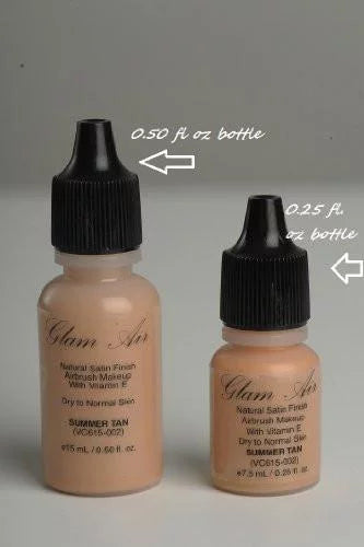 Airbrush Water-based Foundation 0.50 Fl. Oz. Bottles in 5 Assorted Light Satin Shades L8803