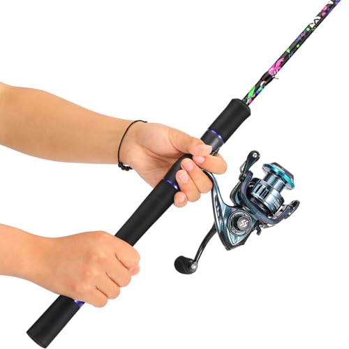 IM7 Graphite Baitcasting Spinning Fishing Rod and Reel Combo D559