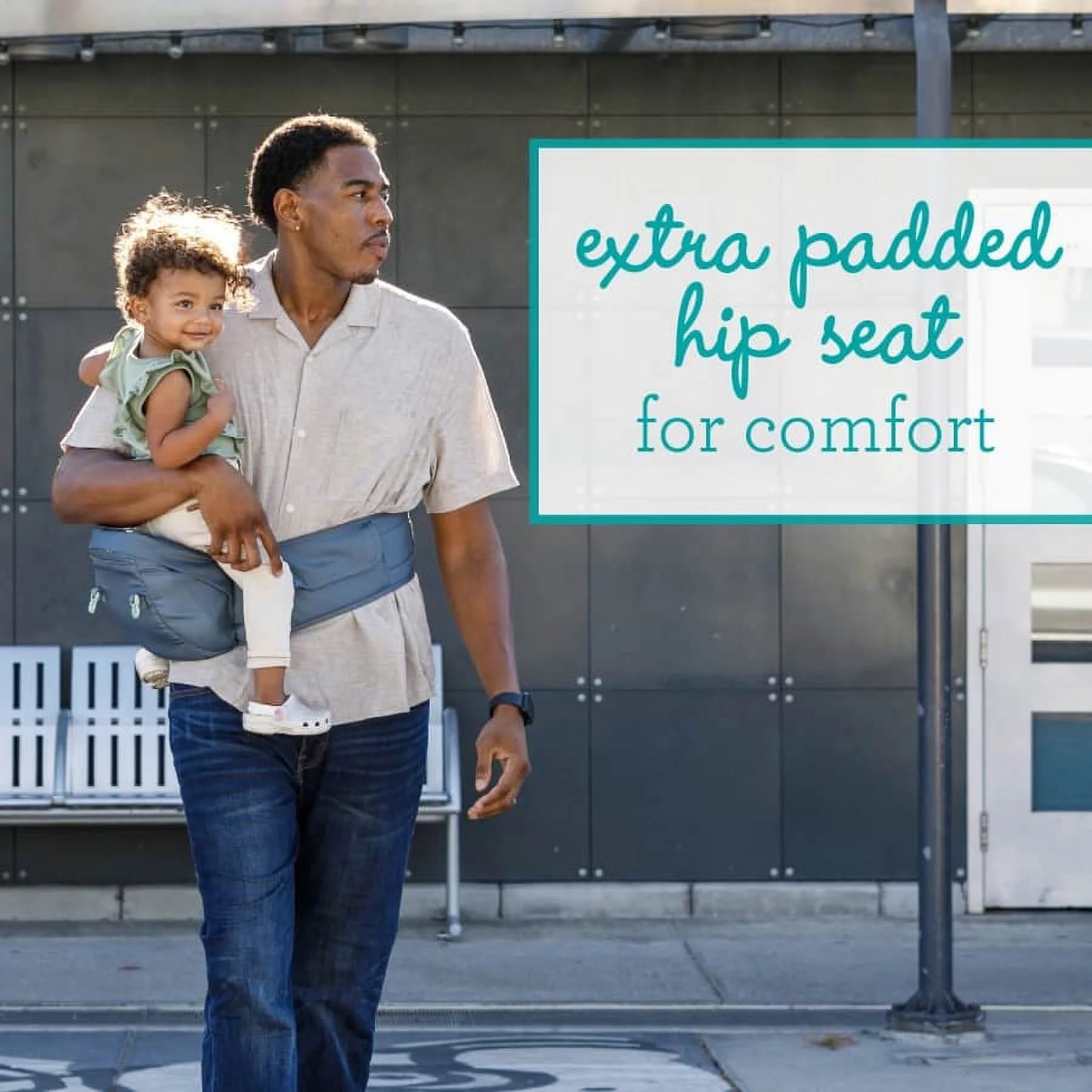 Gray 5-in-1 Hip Seat Baby Carrier E29376