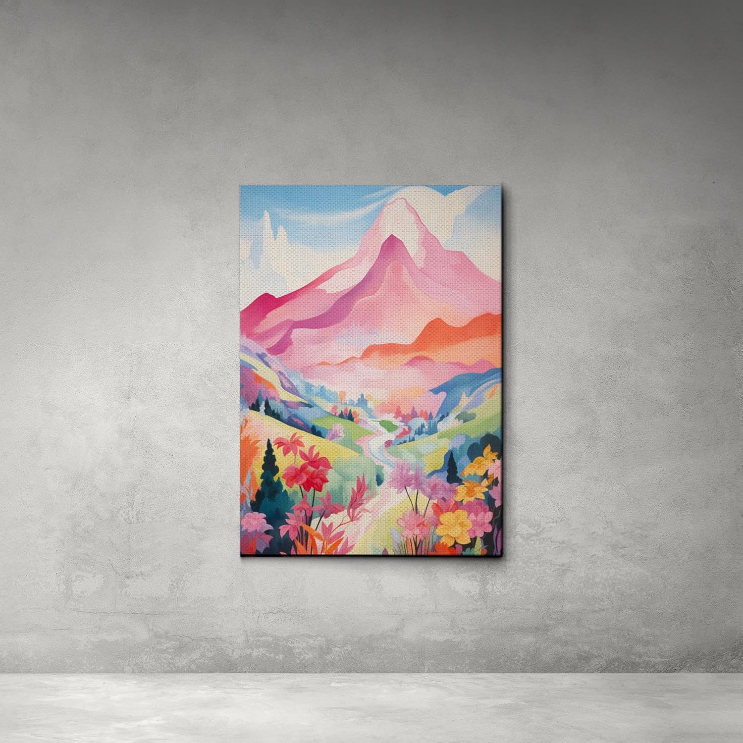 Abstract Mountain Wall Art Canvas Print L144730