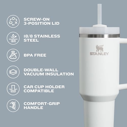 40 oz Insulated Stainless Steel Tumbler with Handle and Straw R575