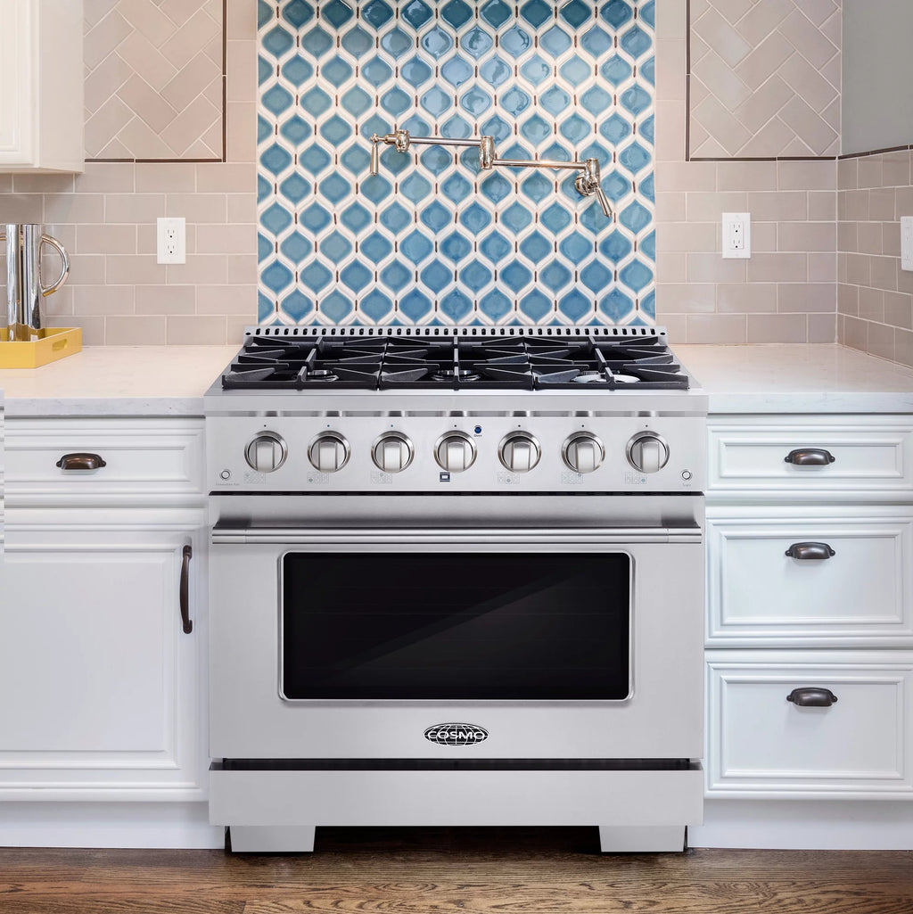 2 Piece Kitchen Appliance Package with 36" Freestanding Gas Range & 36" Under Cabinet Range Hood F658565