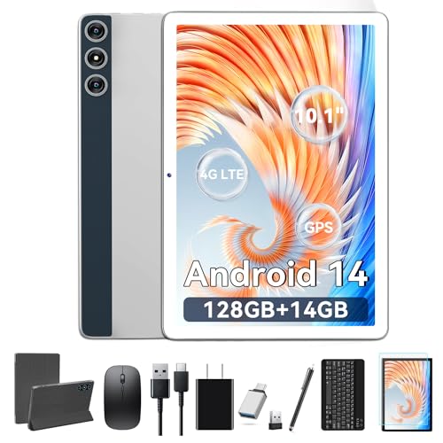 Android 14 Tablet, Octa-Core 5G WiFi, 128GB ROM 14GB RAM, 1TB Expand, 13MP+8MP Dual Camera I592