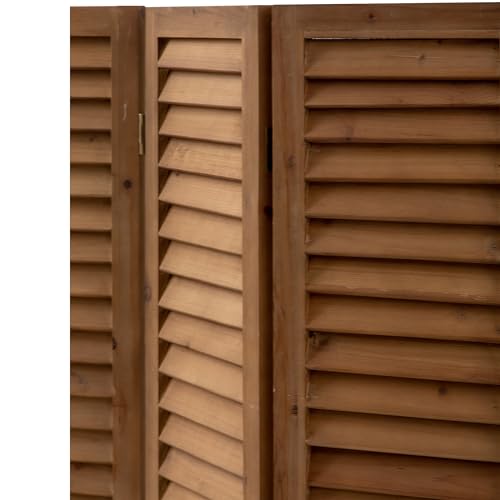 White 3 Panel Wood Folding Room Divider H9239