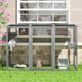 Wooden Outdoor Cat Enclosure Run Playpen Catio Q497079