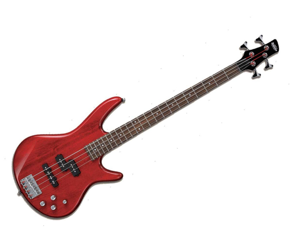 Transparent Red Electric Bass Guitar V1040