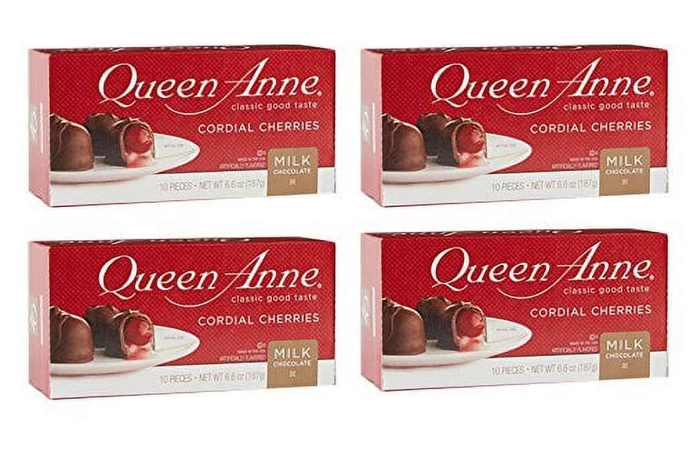 6.6 Ounces Pack of 4 Milk Chocolate Covered Cordial Cherries I5839