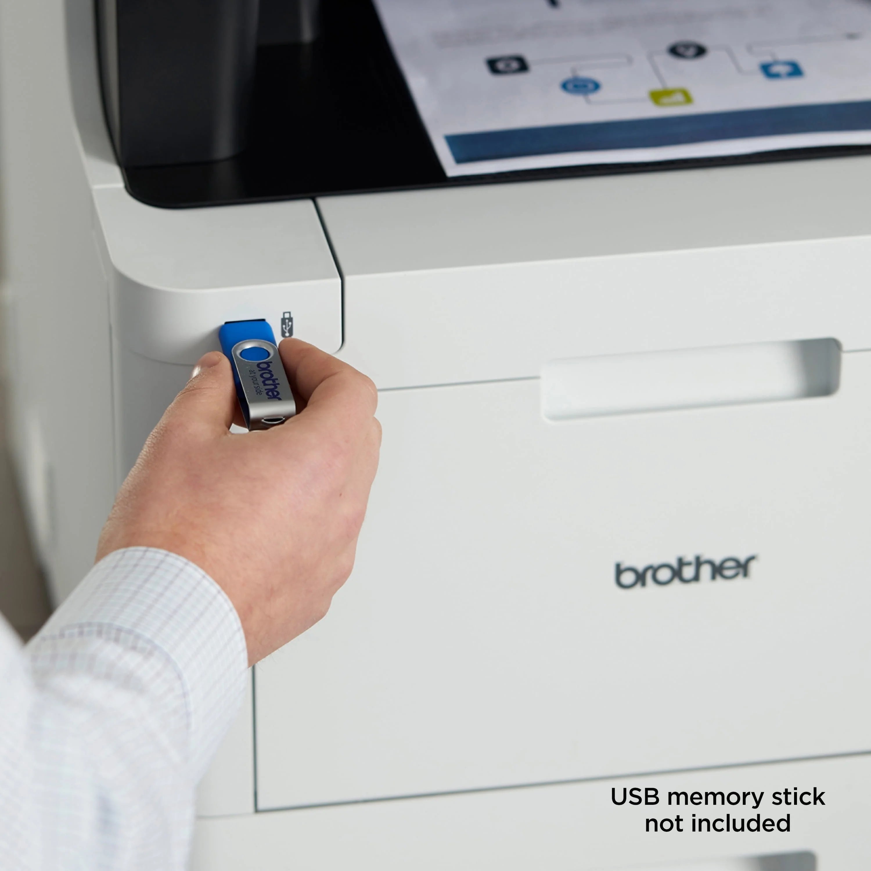 Color Laser All-in-One Printer with Duplex Print Copy Scan and Wireless Networking F562797