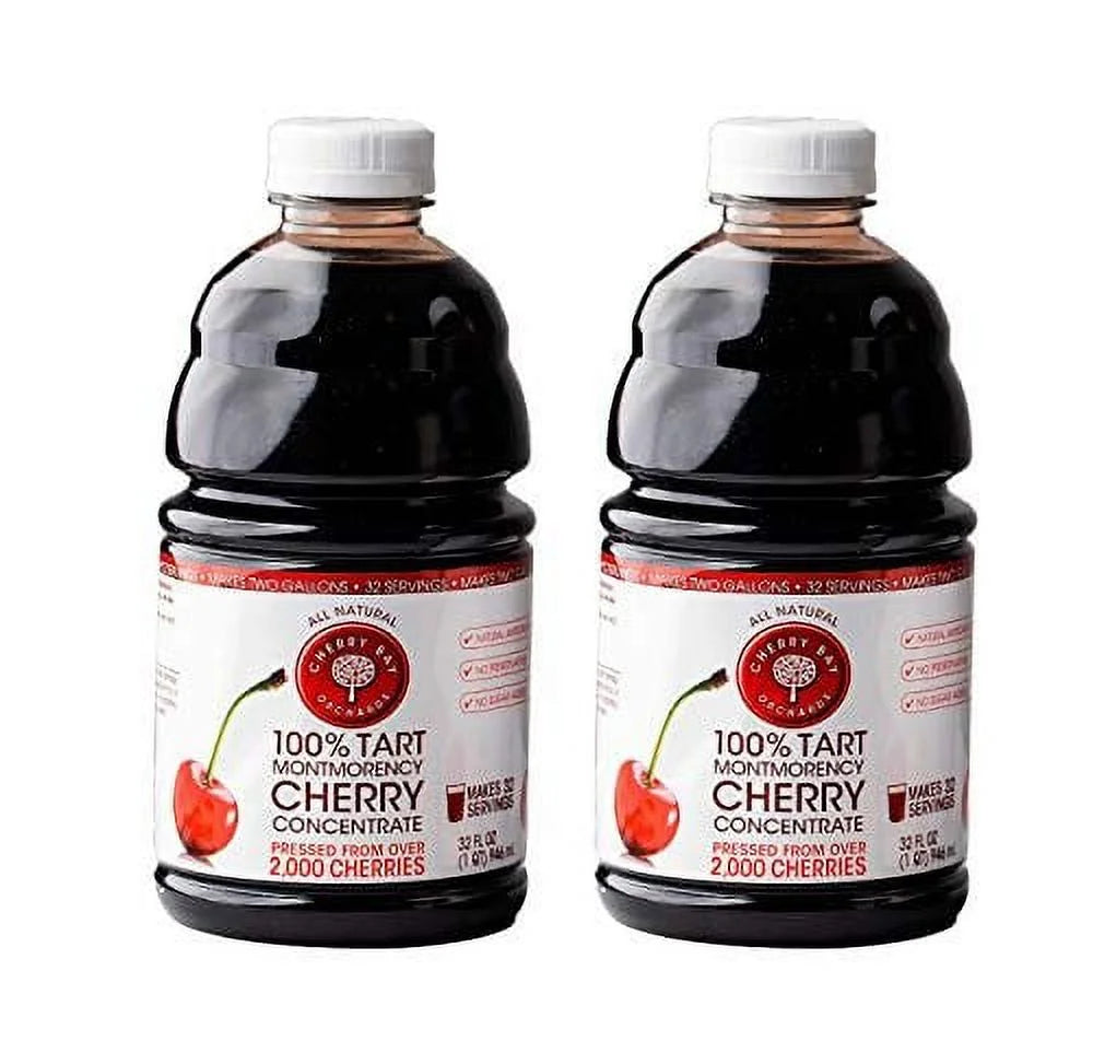 Tart Cherry Concentrate All Natural Juice 32oz Bottle Case of 2 S90625