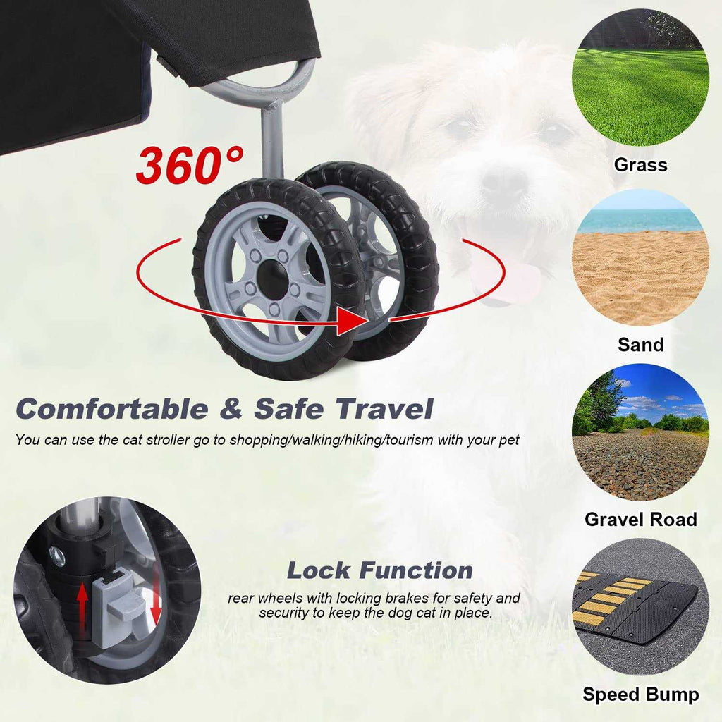 Pet Stroller Folding Carrier J49402