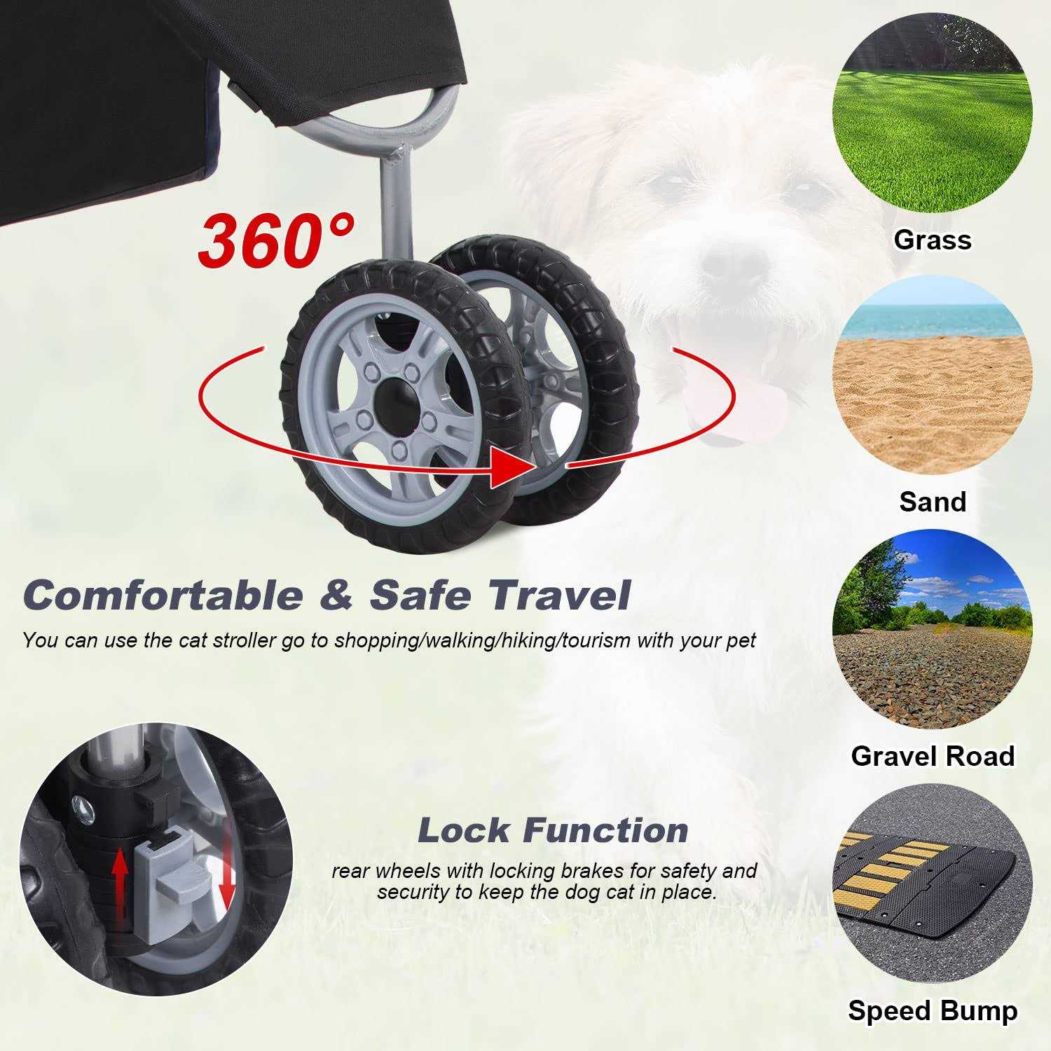 Pet Stroller Folding Carrier J49402