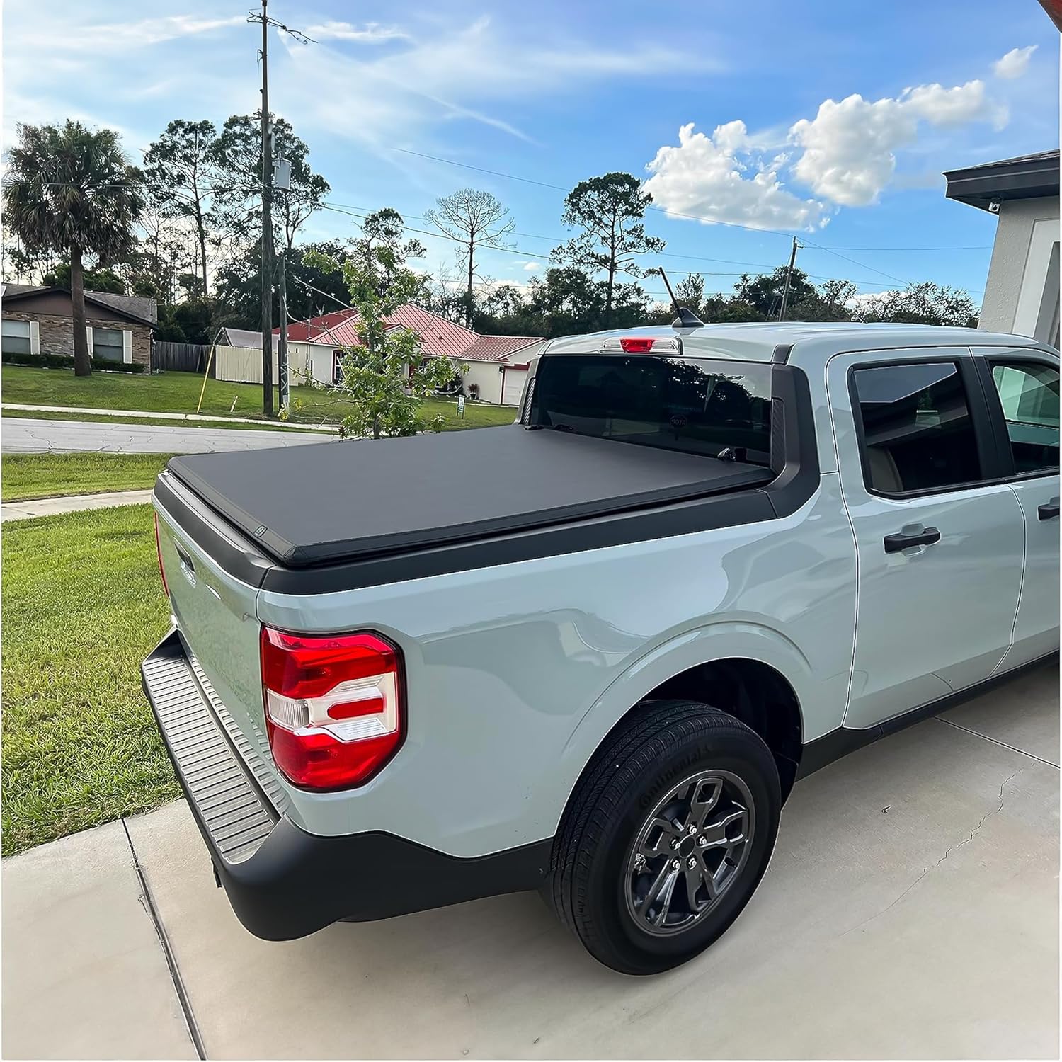 Soft Tri-fold Truck Bed Tonneau Cover for 5.7ft Bed Y574727