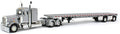 1/64 Silver Peterbilt 359 36" Flattop Sleeper with 53' Wilson Roadbrute Flatbed Trailer T67963