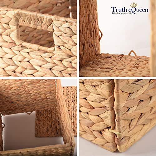 Wicker Storage Baskets 12x12x12 In, 6Pcs S887