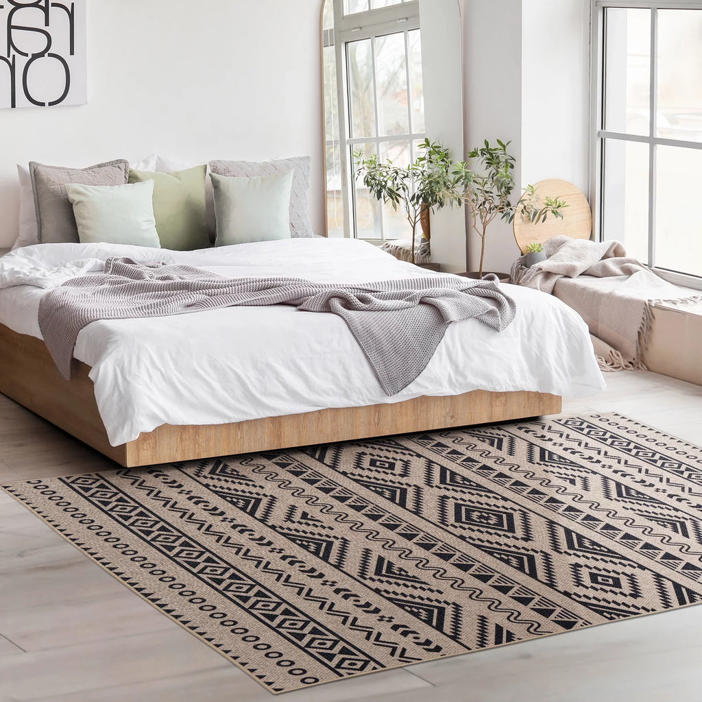 6x9 Washable Non-Slip Geometric Area Rug E539