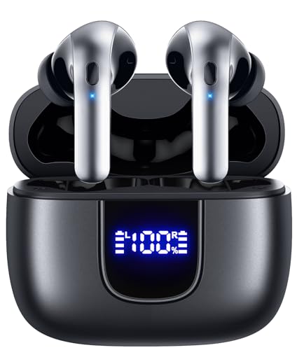 Wireless Earbuds Bluetooth 5.3 In-ear with Wireless Charging Case LED Power Display J3656