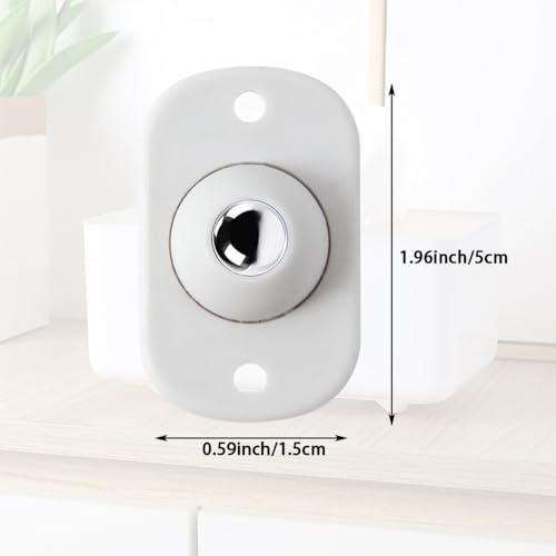 Stainless Steel Self Adhesive Caster Wheels Roller Wheels (8PC, One Size) O319