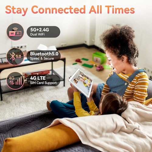 Android 14 Tablet, Octa-Core 5G WiFi, 128GB ROM 14GB RAM, 1TB Expand, 13MP+8MP Dual Camera I592