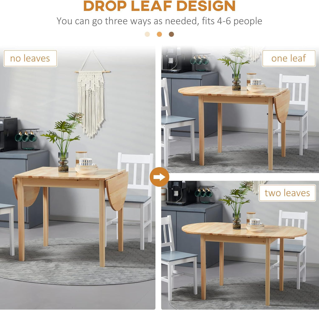 Solid Wood Drop Leaf Dining Table E236