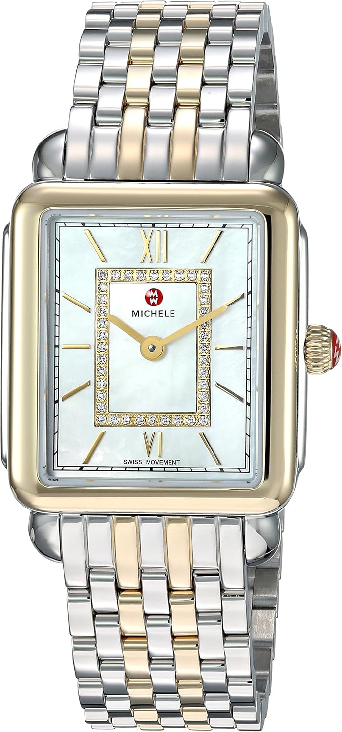 Deco Watch Head Analog Display Swiss Quartz Two Tone Watch X411