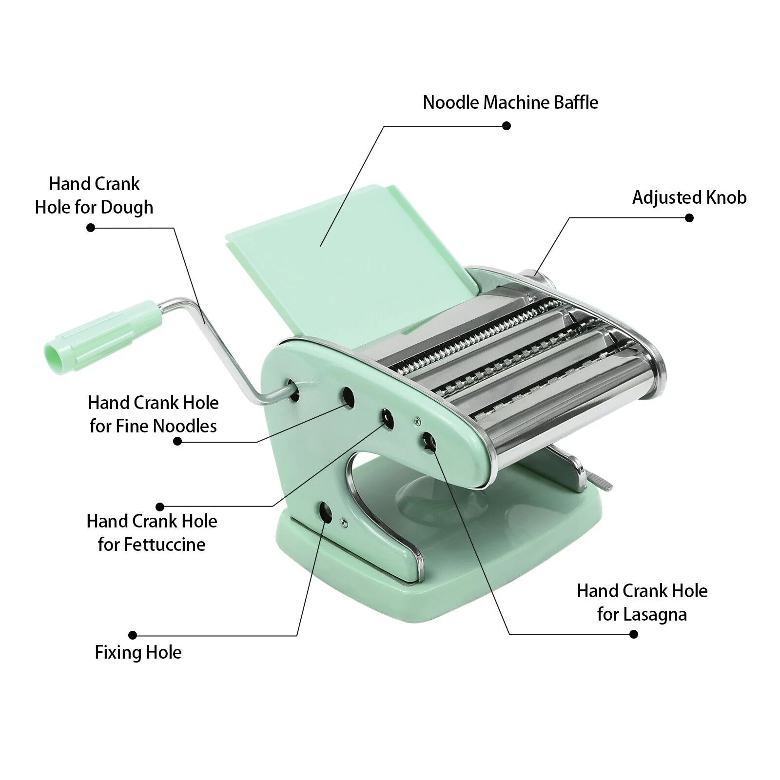 Green 2.36in Pasta Maker F9246