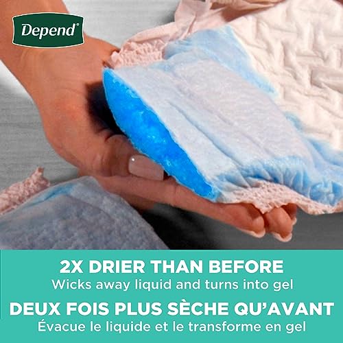 Medium Disposable Incontinence Underwear for Women, Blush, 18 Count R956359