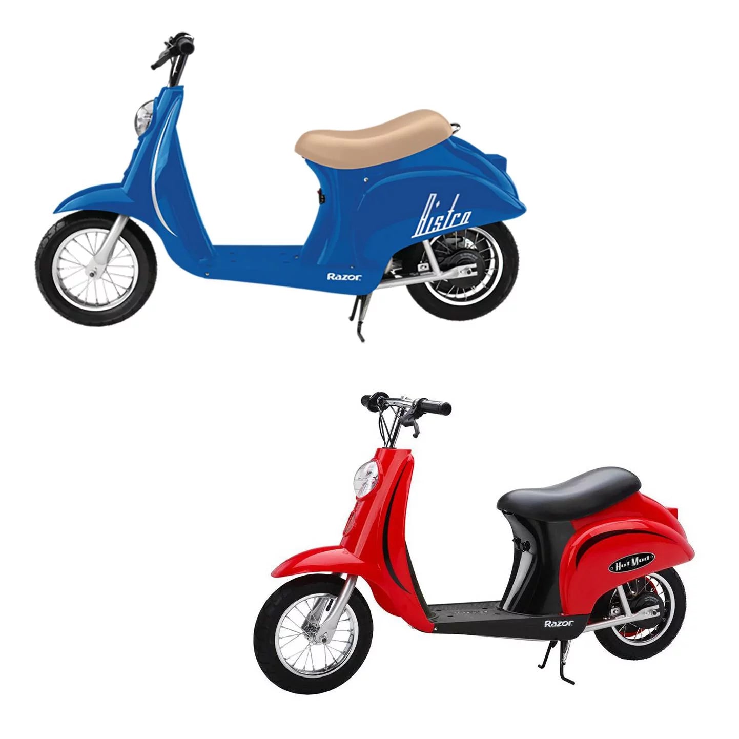 Blue & Red Electric Retro Scooters B183