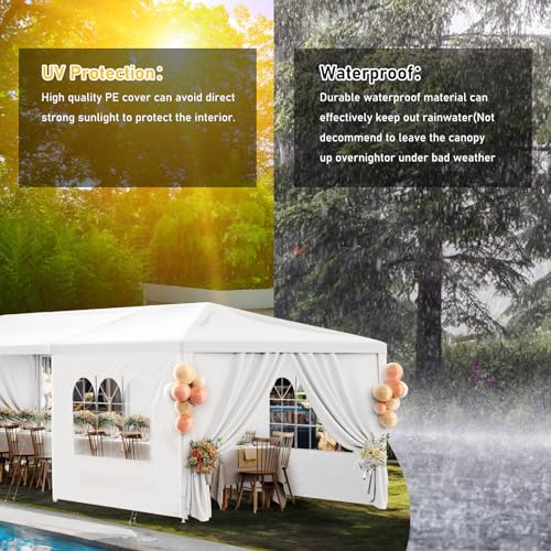 Black 10x30 Heavy Duty Party Tent with 8 Removable Sidewalls U45253