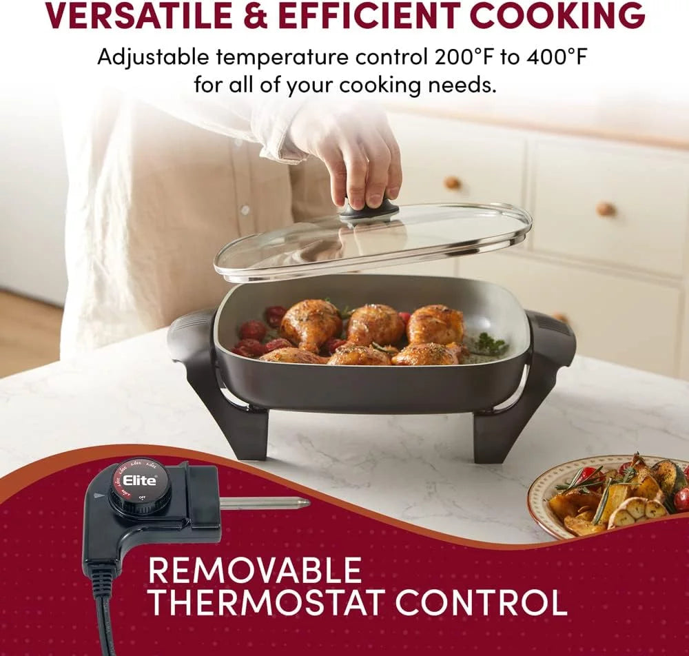 Healthy Ceramic Coated Electric Skillet H7406