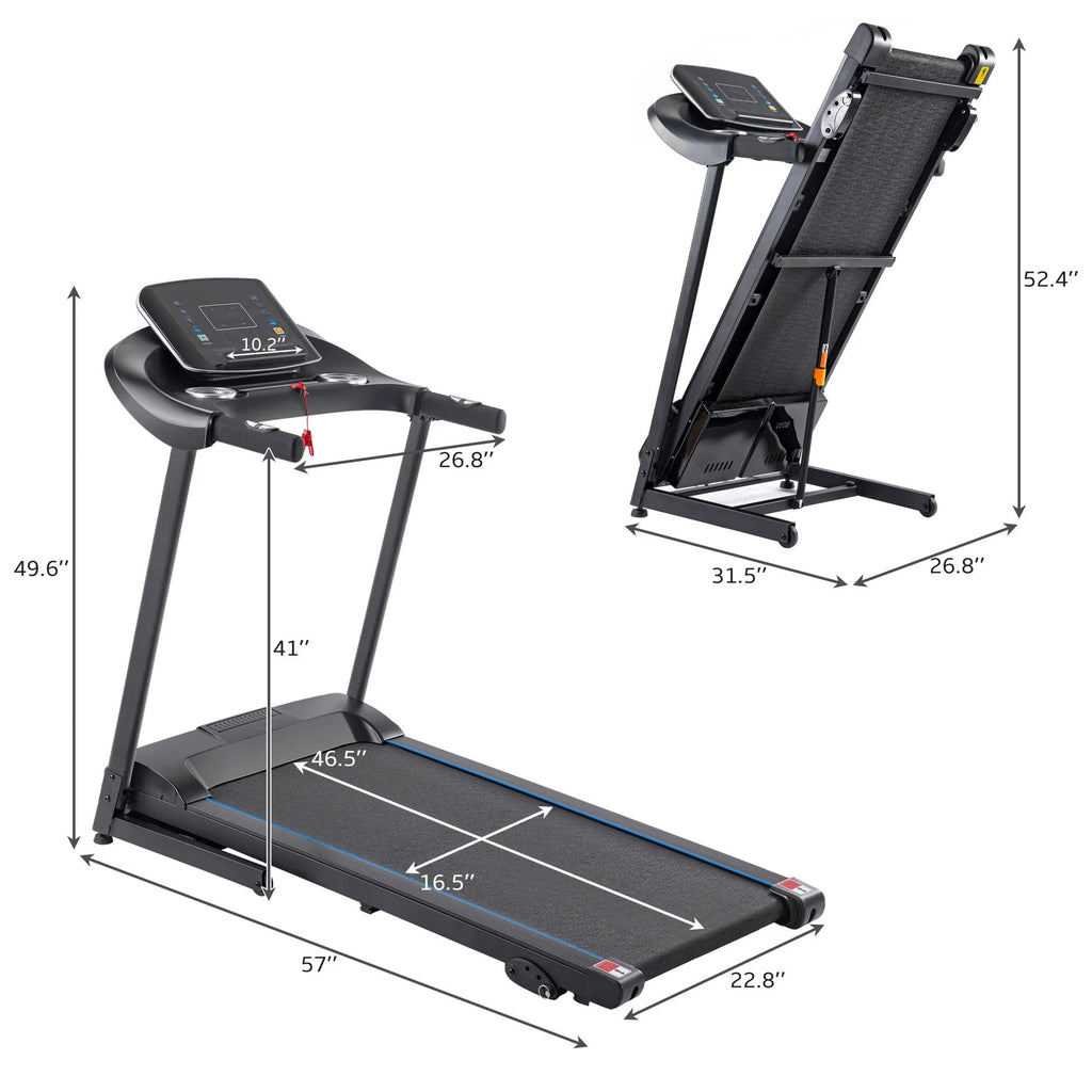 Folding Electric Treadmill with Incline A555627
