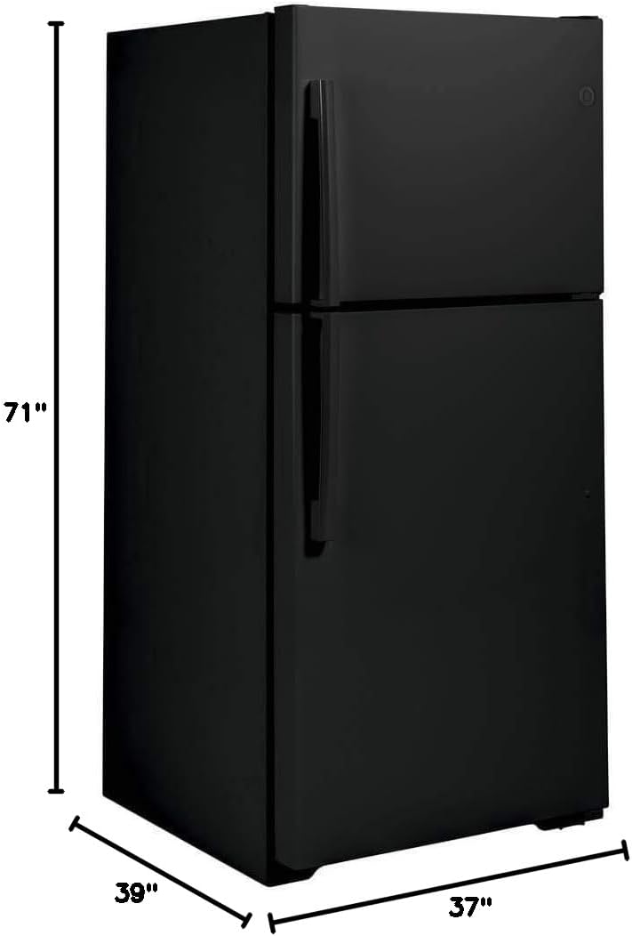 33" Top Freezer Refrigerator with 21.93 cu. ft. Capacity in Black J41968