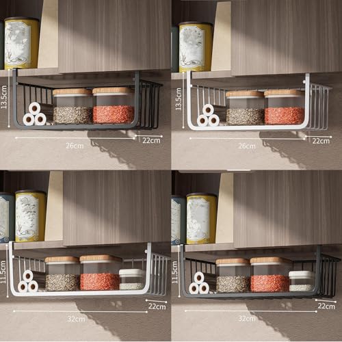 Large Black Under Shelf Wire Basket O7609