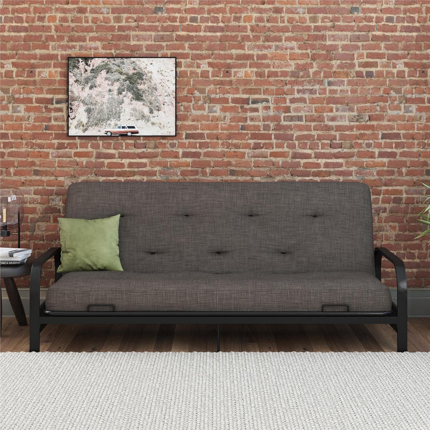 8-Inch Pocket Spring Coil Futon Mattress, Full, Taupe Gray Z42285