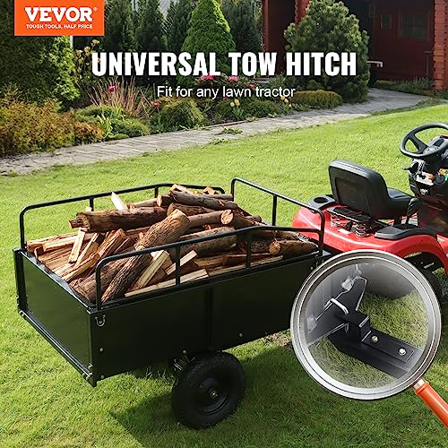 750-Pound 15 Cubic Feet Steel Dump Cart with Removable Sides J5459