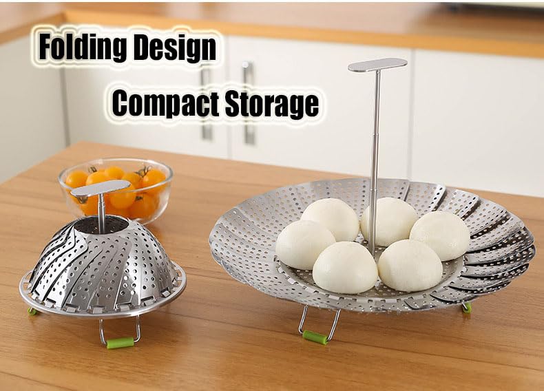 Expandable Steel Vegetable Steamer Basket (5.5"-9") L201