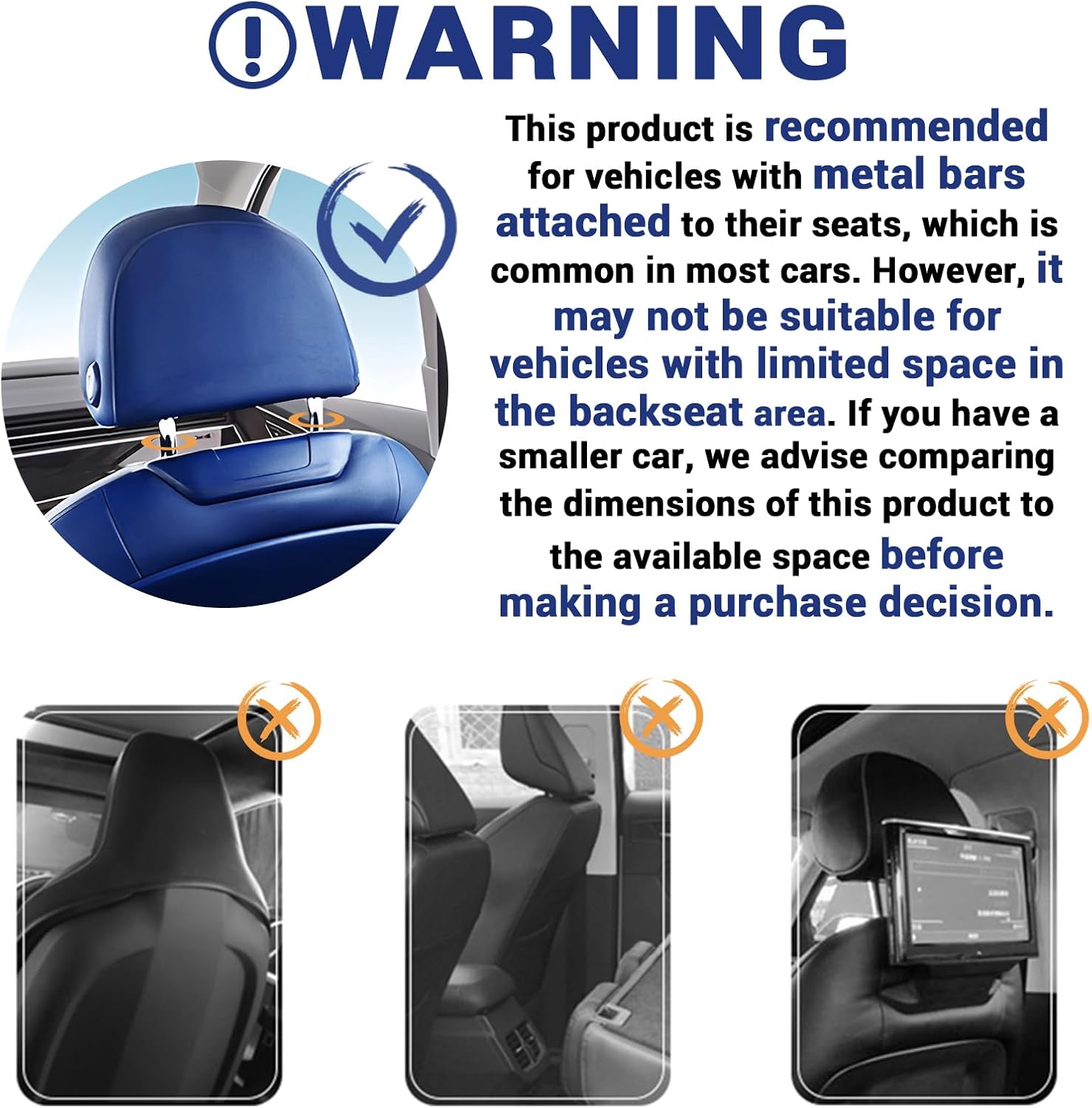 Foldable Car Seat Tray Table with Non-Slip Pad N485