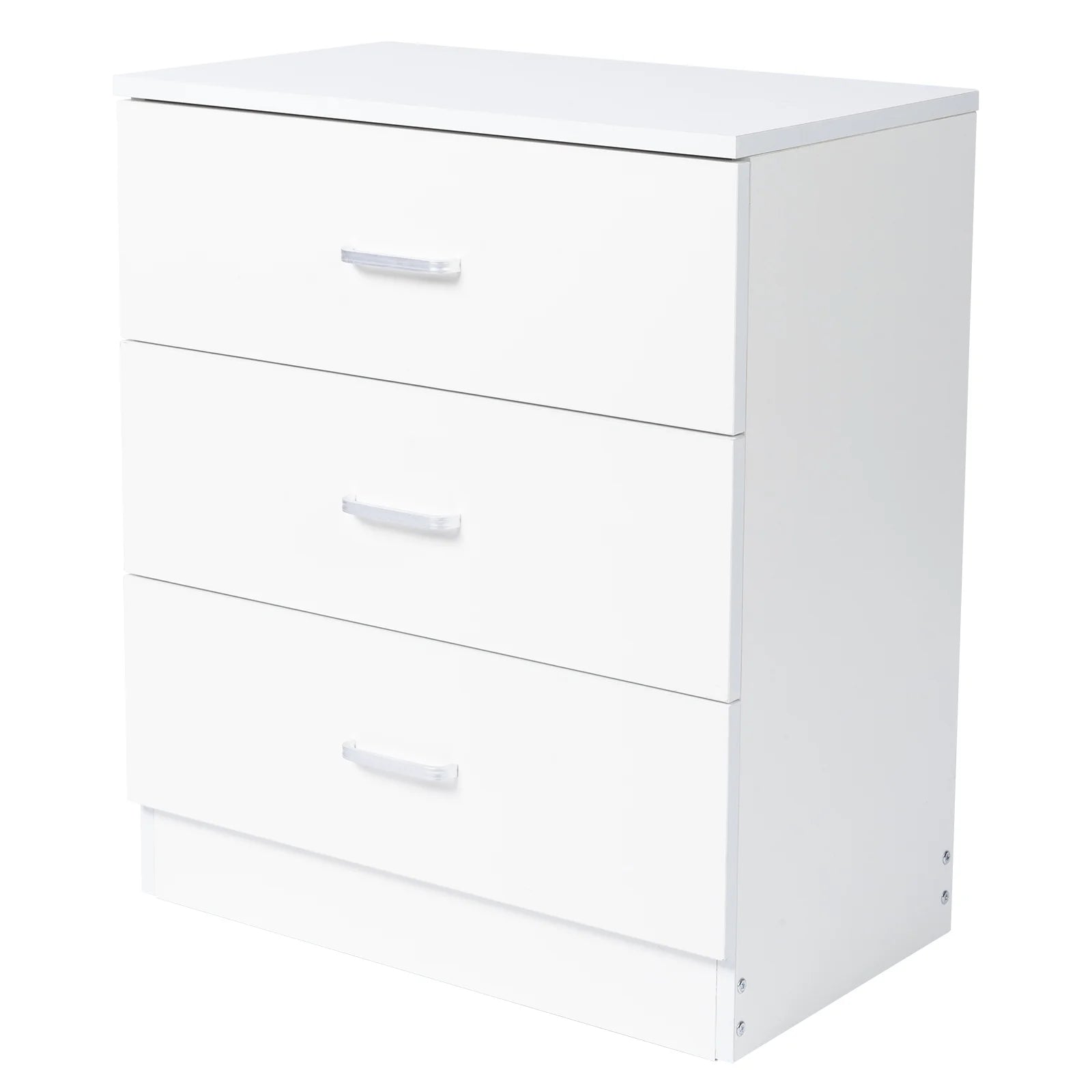 White 3-Drawer Wooden Dresser M65035