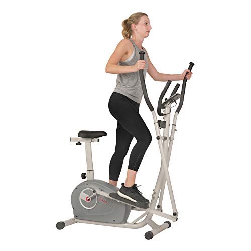 2-in-1 Magnetic Elliptical Upright Bike with Adjustable Seat U9028
