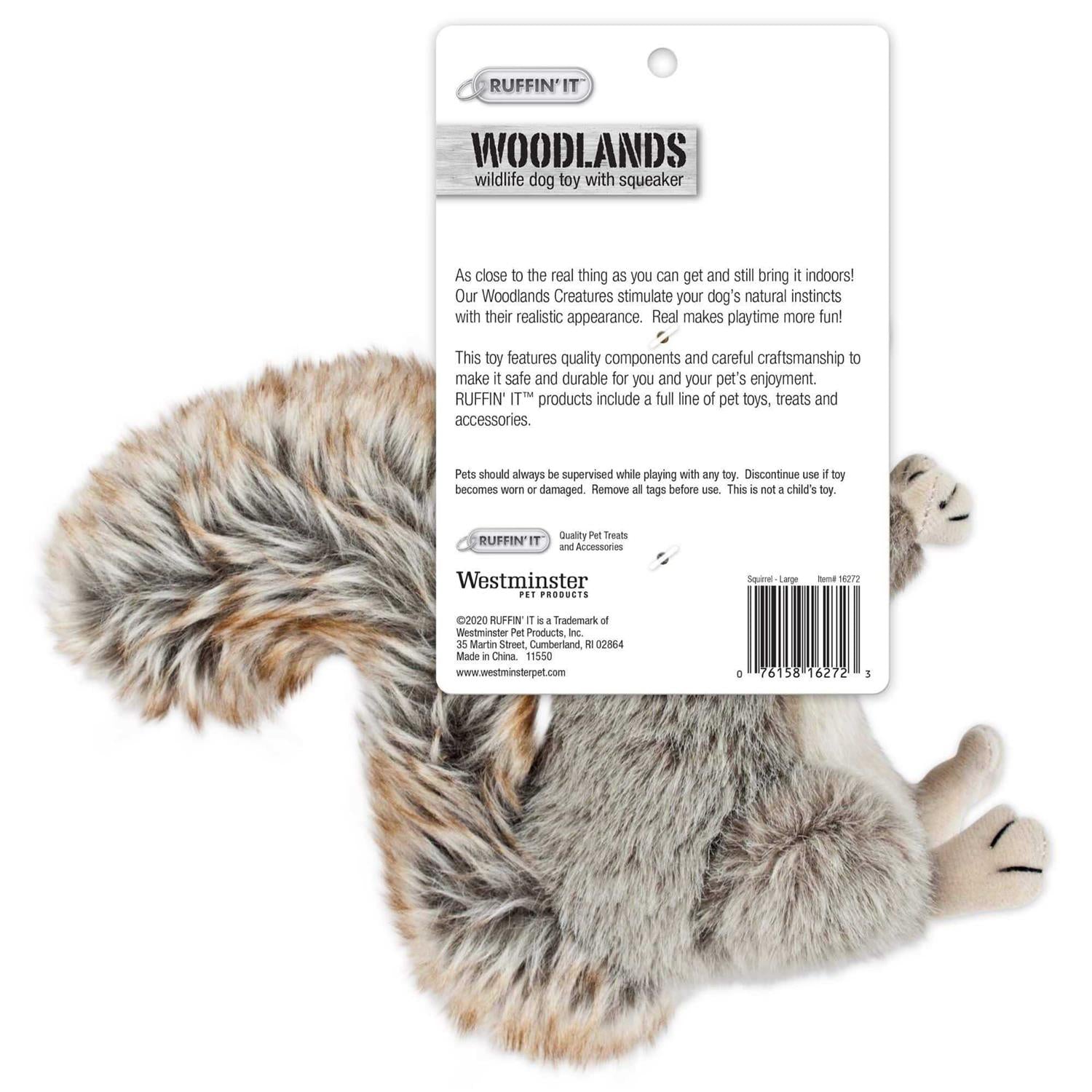 Woodlands Squirrel Plush Dog Toy R214756