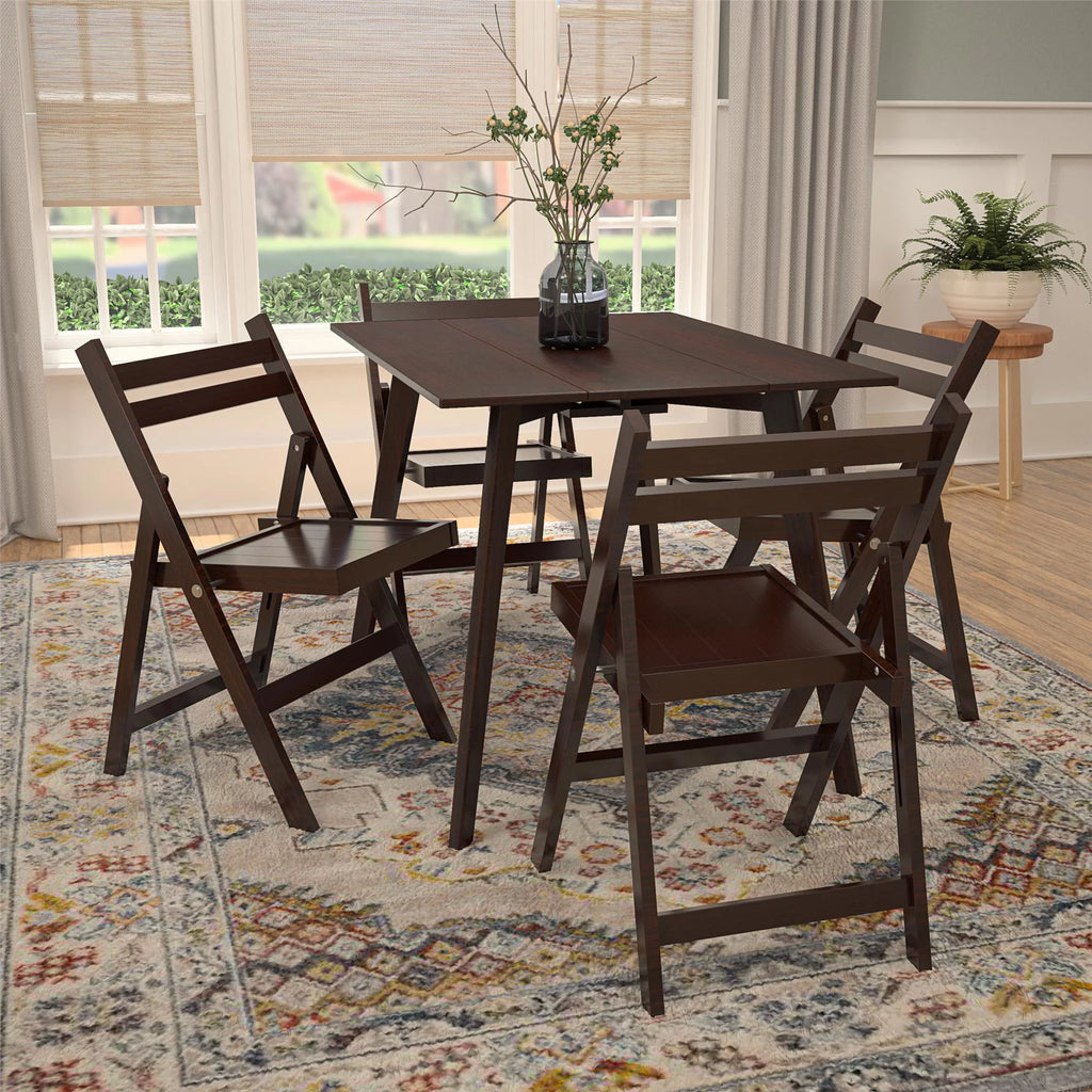 Dark Mahogany Folding Wood Chair, 2-Pack M745002