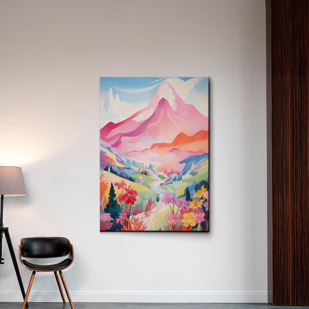 Abstract Mountain Wall Art Canvas Print L144730