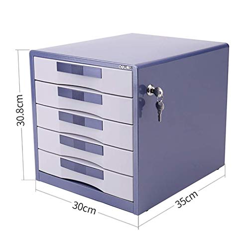 Brown 5-Layer File Cabinet with Lock N970632