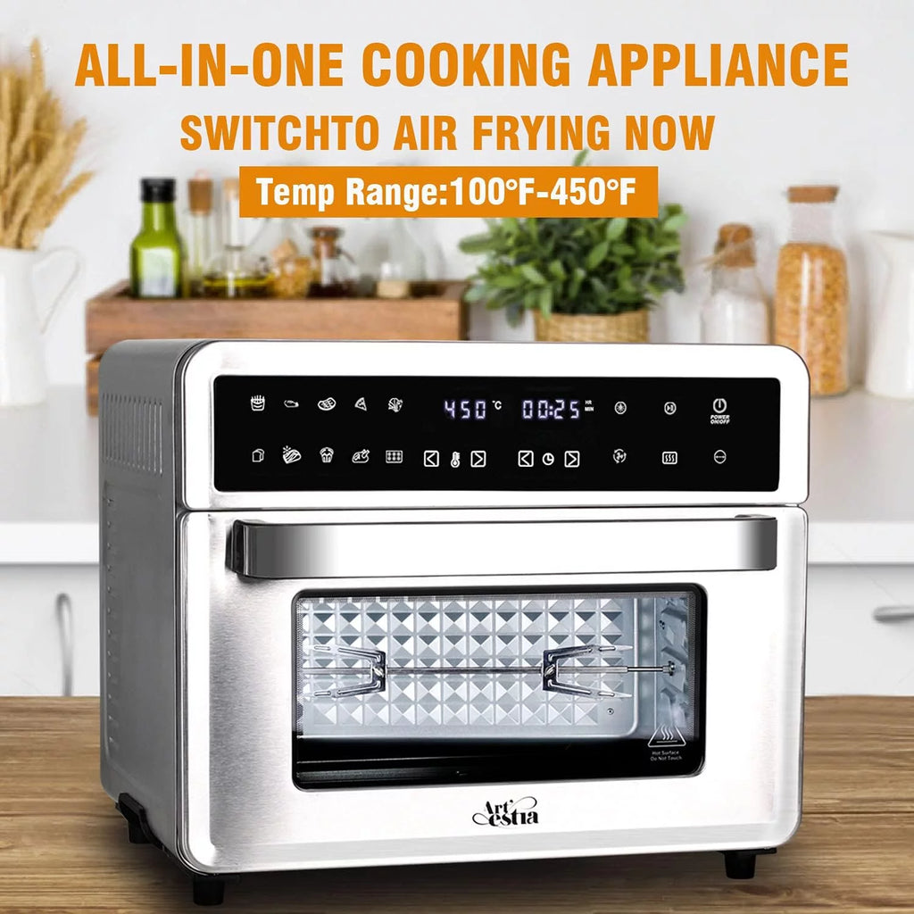 26QT Extra Large Digital Convection Oven Air Fryer Combo With Rotisserie And Dehydrator T994