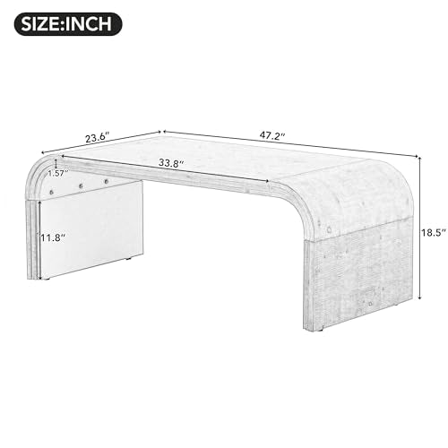 Natural Wood Wash Coffee Table Z292